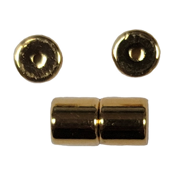MAGNETIC TUBE CLASP 6X6MM GOLD COLOR (10 SET)